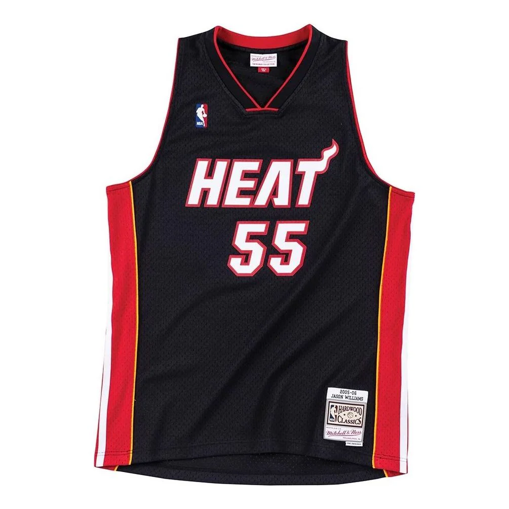 Mitchell & Ness x NBA Miami Heat Road 2005-06 Swingman Jersey 'Jason Williams 55' SMJYAC18018-MHEBLCK05JWI - PersonalJerseys