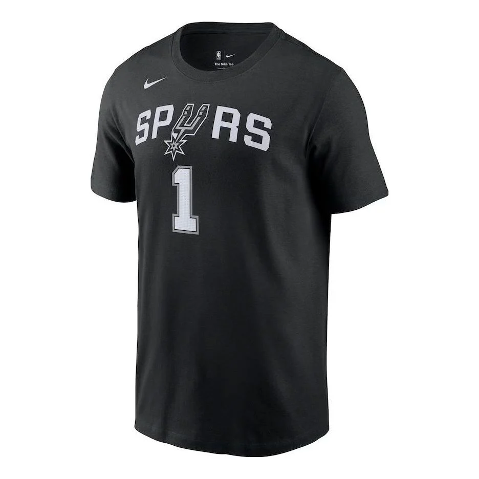 Nike Icon 2022/23 Name & Number T-Shirt 'Black - San Antonio Spurs Victor Wembanyama' 200297133 - PersonalJerseys