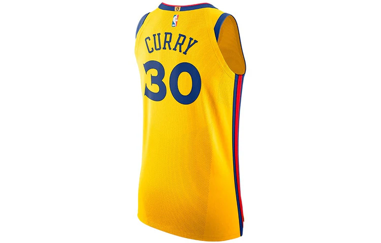 Nike NBA City Edition Connected jersey AU 30 golden state warriors stephen curry Yellow AH6052-728 - PersonalJerseys