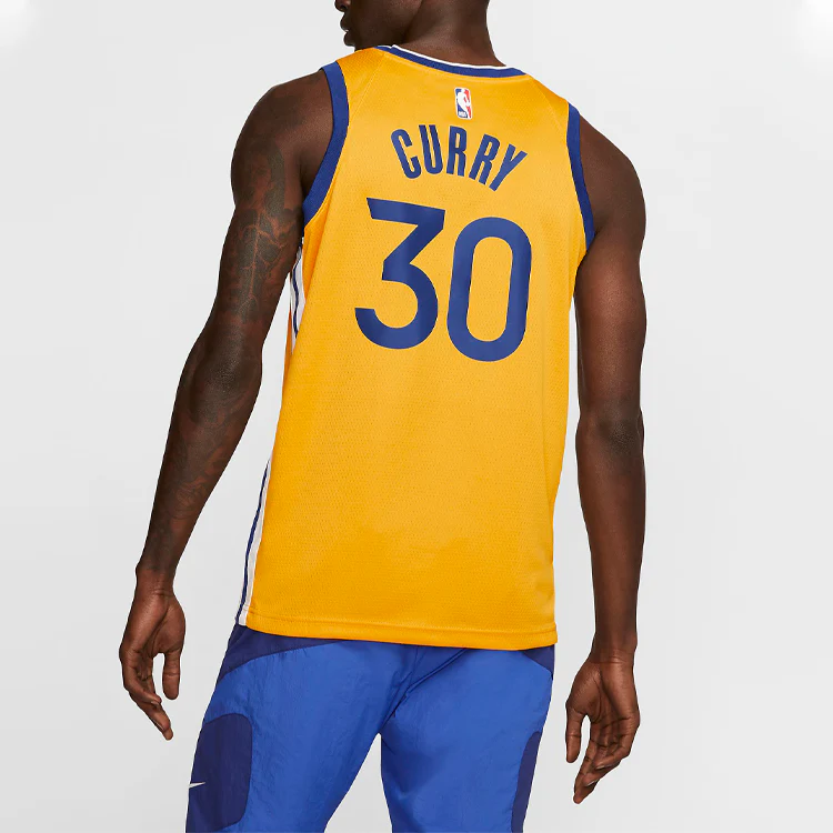 Nike NBA Swingman Jersey SW golden state warriors stephen curry Yellow AT9799-731 - PersonalJerseys