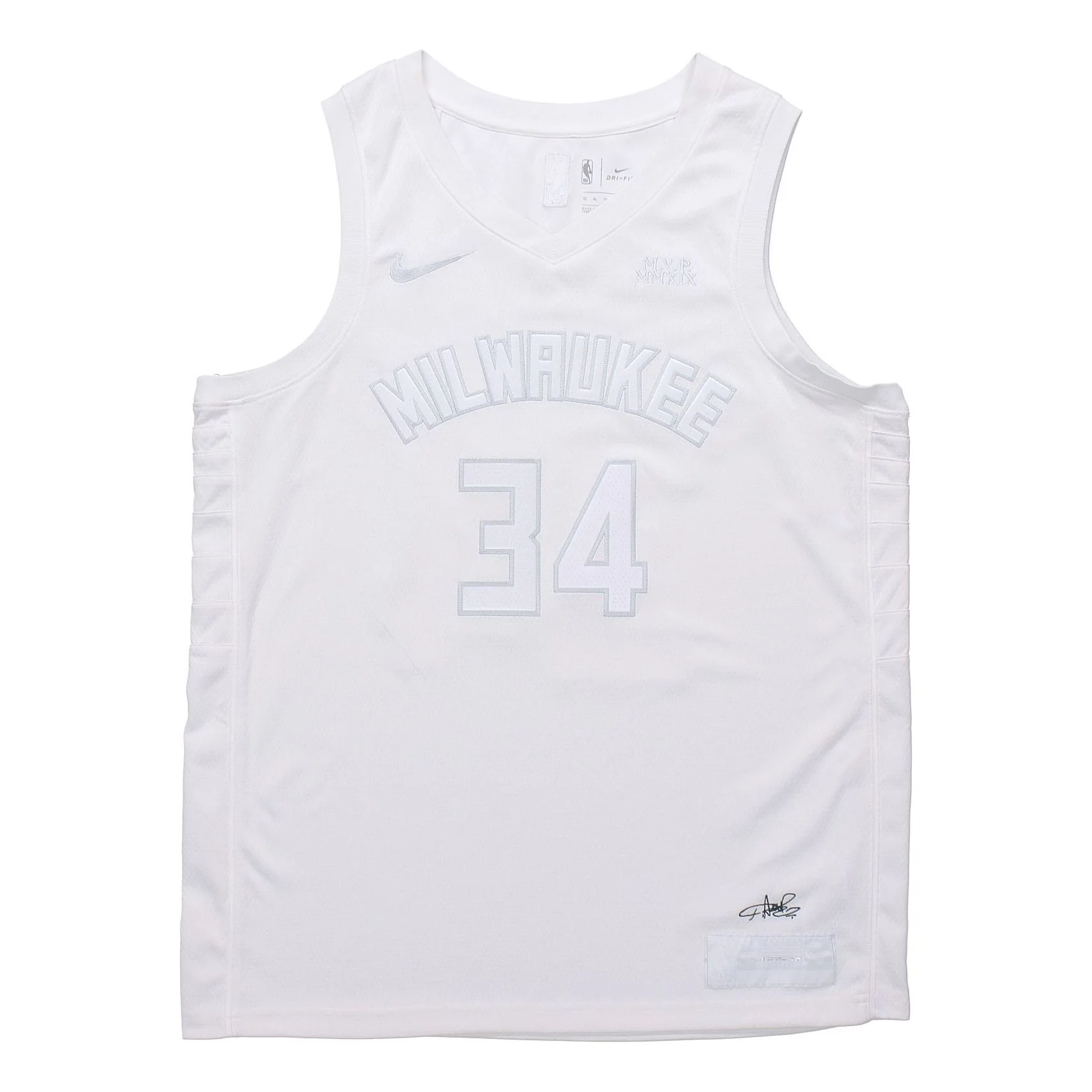 Nike NBA SW20 Milwaukee Bucks MVP 34 ANTETOKOUNMPO G Swingman Jersey White CT4209-100 - PersonalJerseys