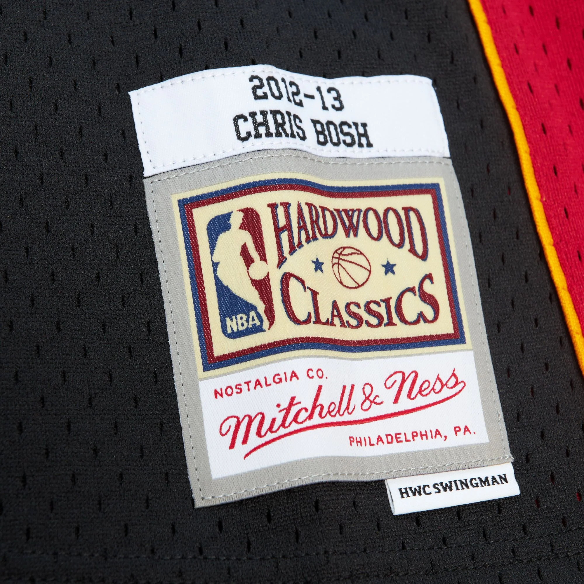 Mitchell & Ness x NBA Miami Heat Black 2012-13 Jersey 'Chris Bosh 1' SMJY6133-MHE12CBOBLCK - PersonalJerseys