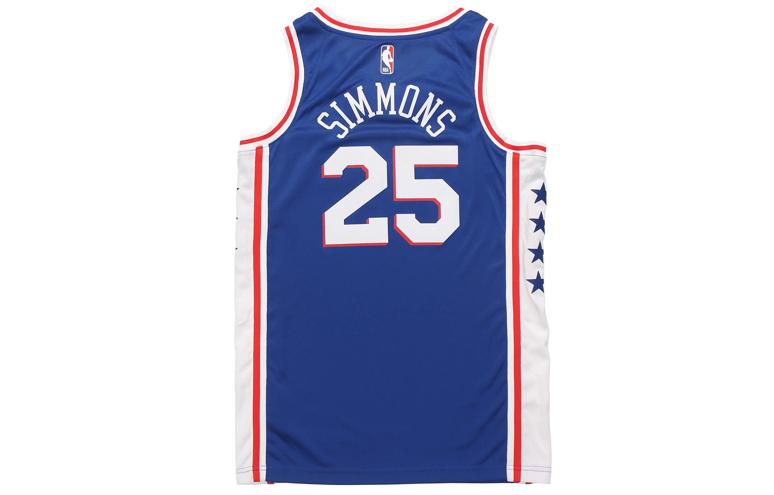 Nike NBA Retro Basketball Jersey/Vest SW Fan Edition Philadelphia 76ers Simmons 2 No. 5 Blue CJ7678-497 - PersonalJerseys