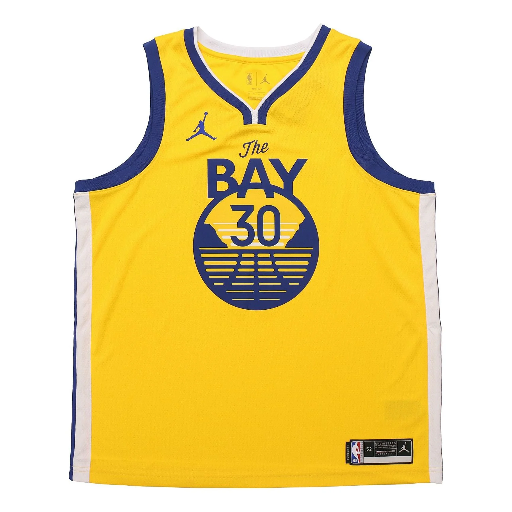 Air Jordan NBA Stephen Curry Warriors Statement Edition 2020 Swingman Jersey Yellow CV9477-729 - PersonalJerseys