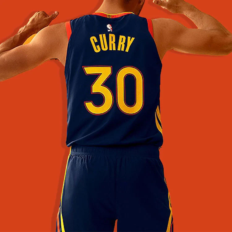 Nike NBA Stephen Curry Golden State Warriors Jersey City Edition Dark blue CN1729-421 - PersonalJerseys