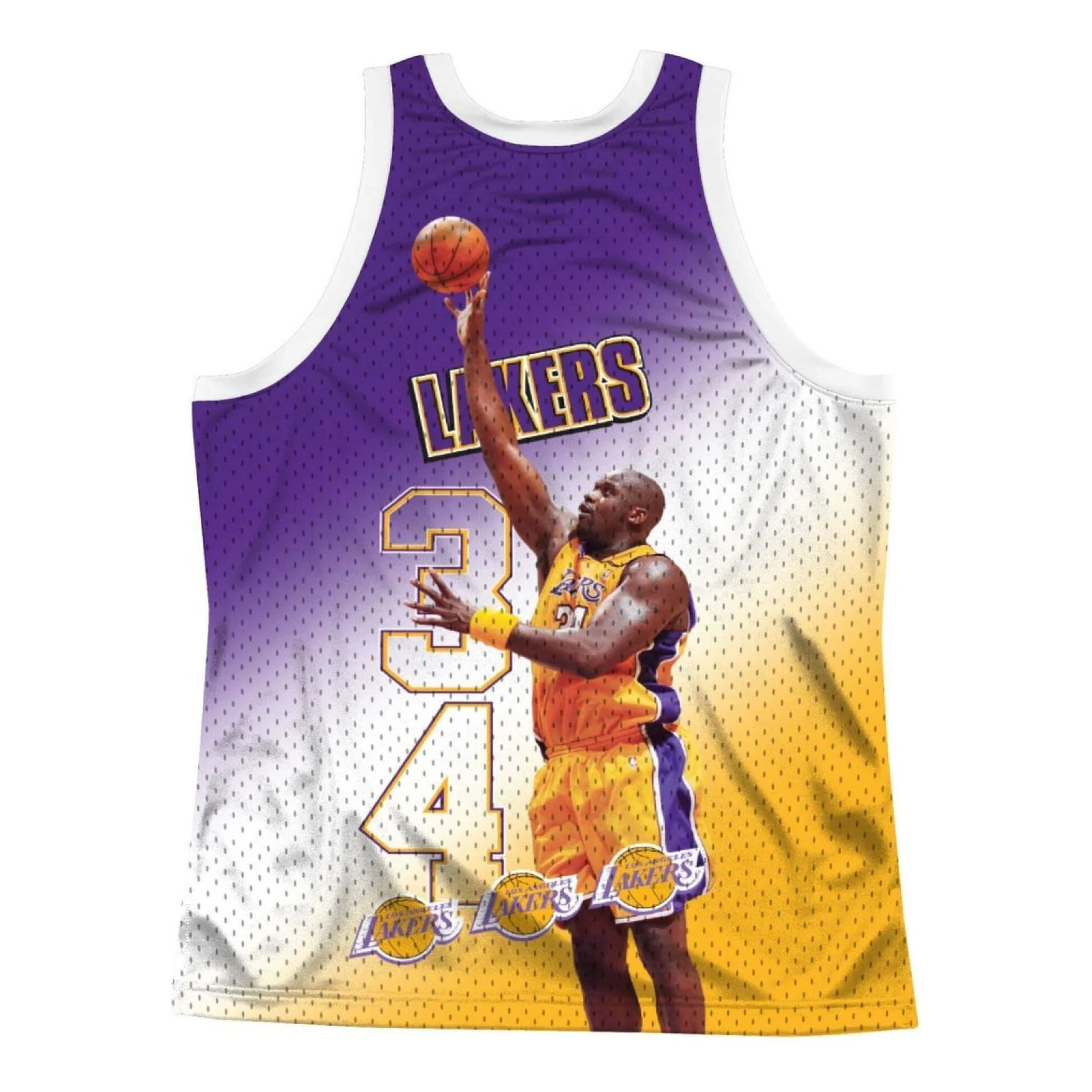 Mitchell & Ness x NBA Los Angeles Lakers Behind The Back Jersey 'Shaquille O'Neal 34' MSTKMI19002-LALWHITSON - PersonalJerseys