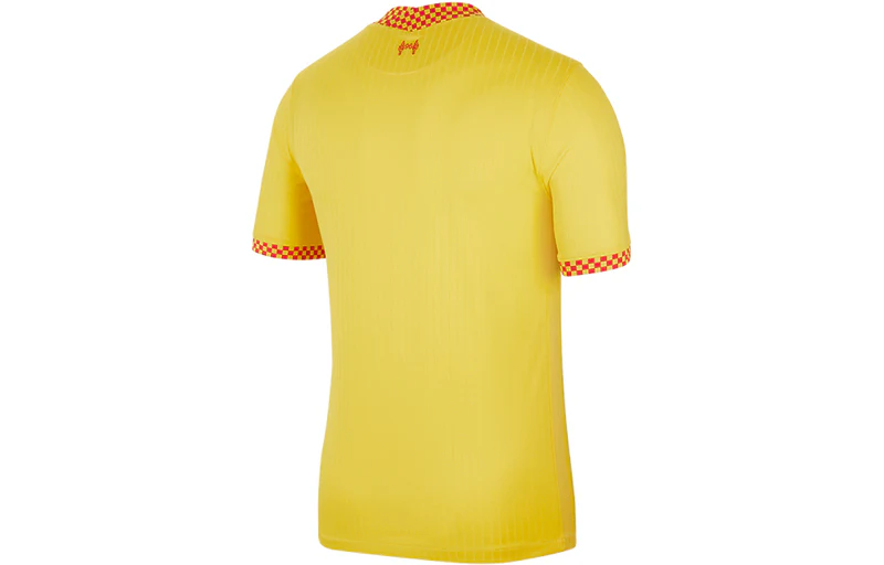 Men's Nike Training Sports Short Sleeve Soccer/Football Jersey SW Fan Edition 21-22 Season Liverpool Away Yellow DB5902-704 - PersonalJerseys