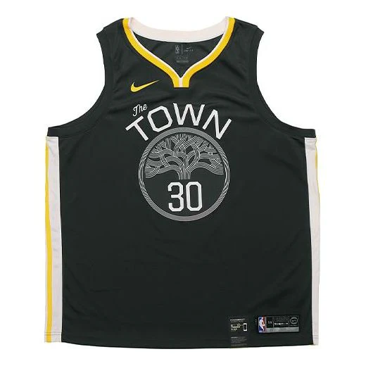 Nike NBA Stephen Curry Statement Edition Swingman Basketball Jersey SW Fan Edition Golden State Warriors Coal Black 877205-060 - PersonalJerseys