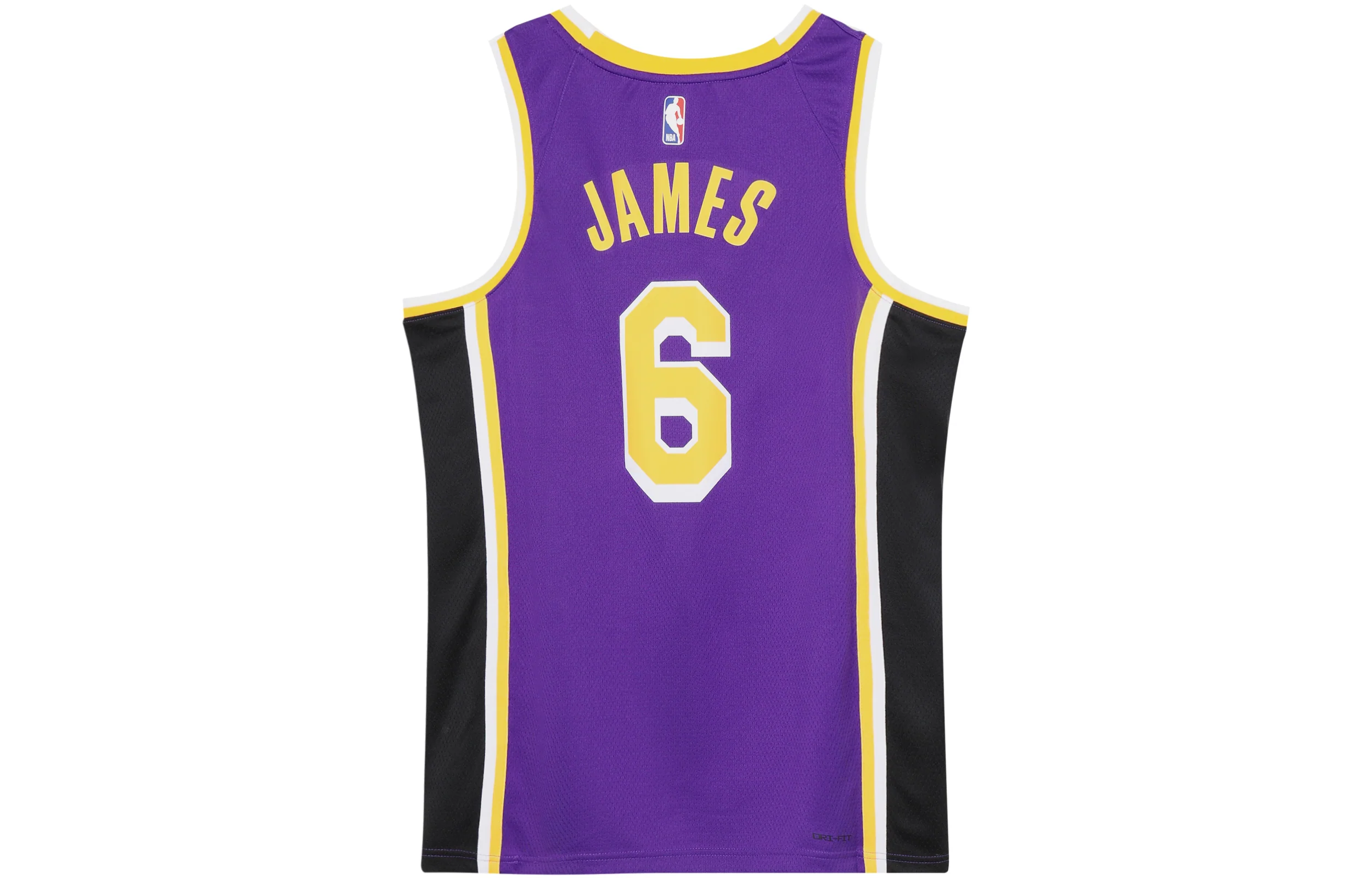 Men's Nike NBA Quick Dry Sports Basketball SW Fan Edition Version Los Angeles Lakers Lebron James No. 6 Purple Jersey CV9481-513 - PersonalJerseys
