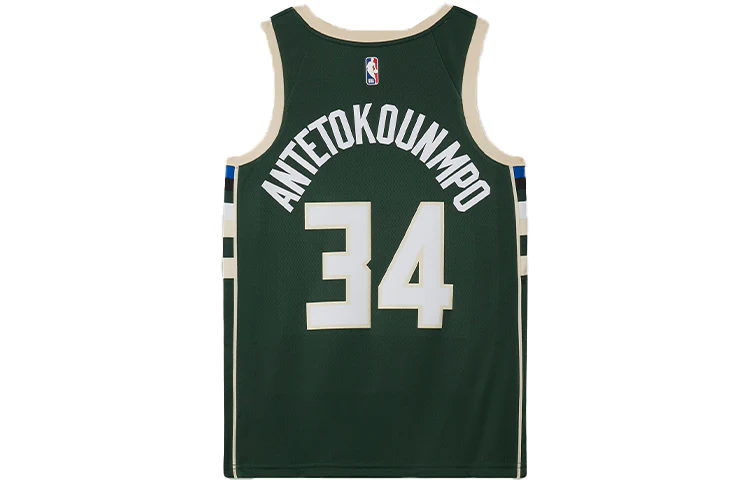 Nike NBA Basketball Jersey SW Fan Edition 19-20 Season Milwaukee Bucks Alphabet 34 Green CW3672-329 - PersonalJerseys