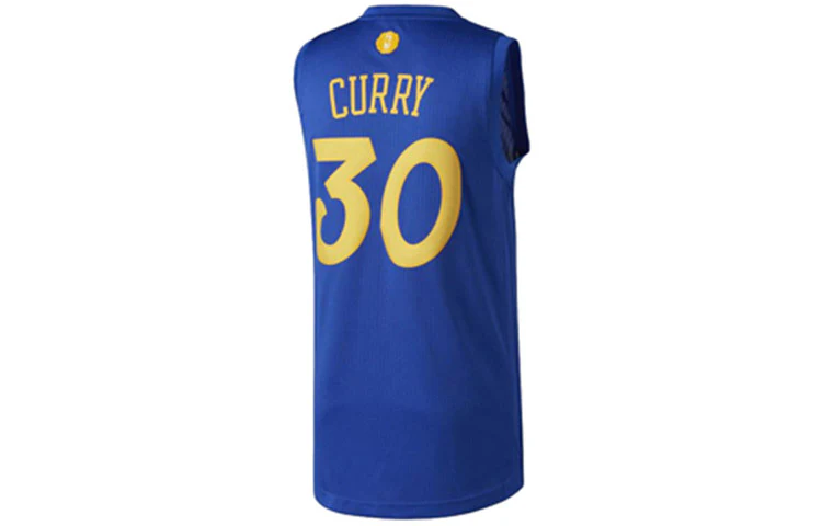 adidas NBA Stephen Curry Casual Sports Basketball Jersey SW Fan Edition Warriors Curry 30 Version Blue BT8422 - PersonalJerseys