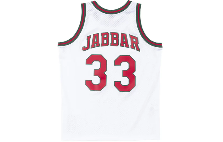 Mitchell & Ness NBA Swingman Jersey 'Milwaukee Bucks - Kareem Abdul-Jabbar 1971-72' SMJYAC18108-MBUWHIT71KAB - PersonalJerseys