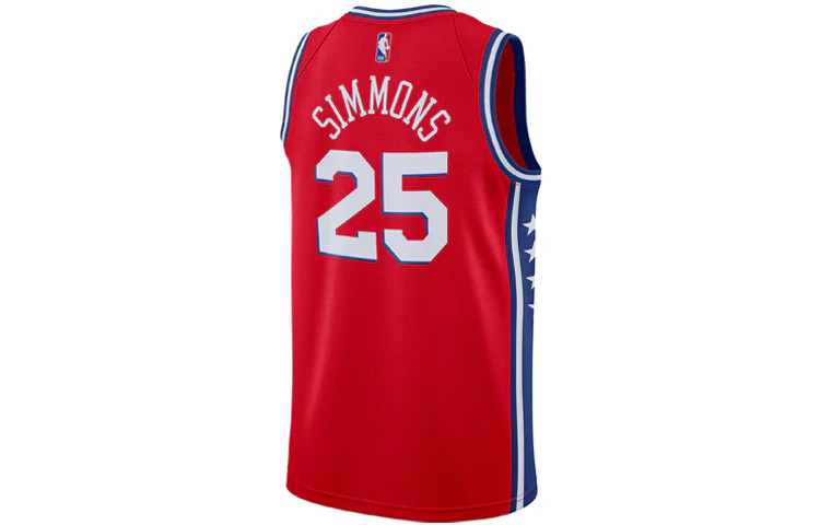 Nike Philadelphia 76ers Ben Simmons Swingman Jersey For Men Red AT9812-658 - PersonalJerseys