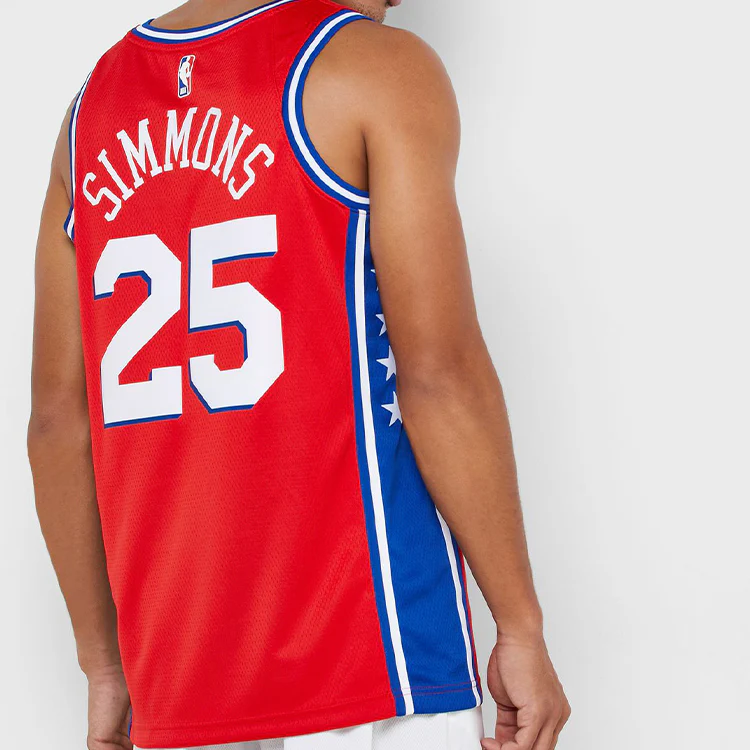 Nike Philadelphia 76ers Ben Simmons Swingman Jersey For Men Red AT9812-658 - PersonalJerseys