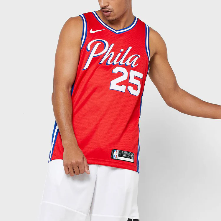 Nike Philadelphia 76ers Ben Simmons Swingman Jersey For Men Red AT9812-658 - PersonalJerseys