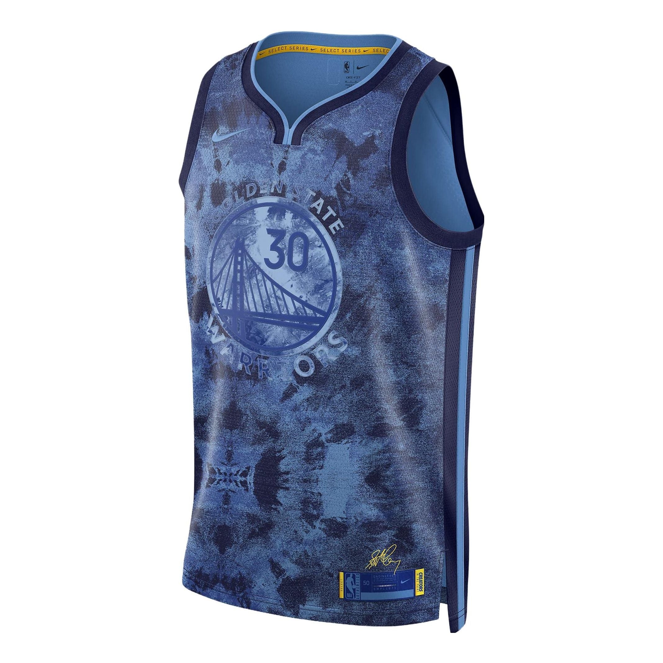 Nike x NBA Dri-FIT Stephen Curry Golden State Warriors Swingman Jersey 'Blue' FD4085-462 - PersonalJerseys