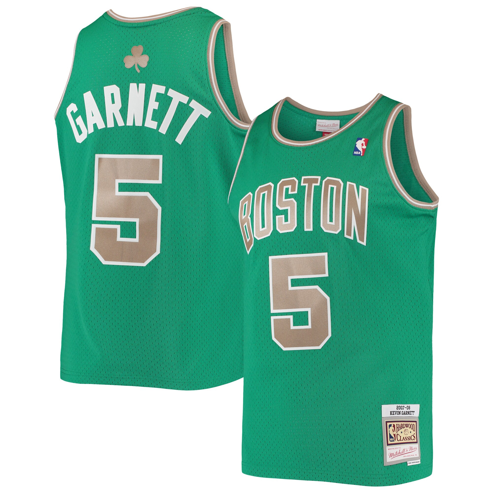 Kevin Garnett Boston Celtics Mitchell &Ness 2001/02 Hardwood Classics Swingman Jersey - Kelly Green - PersonalJerseys