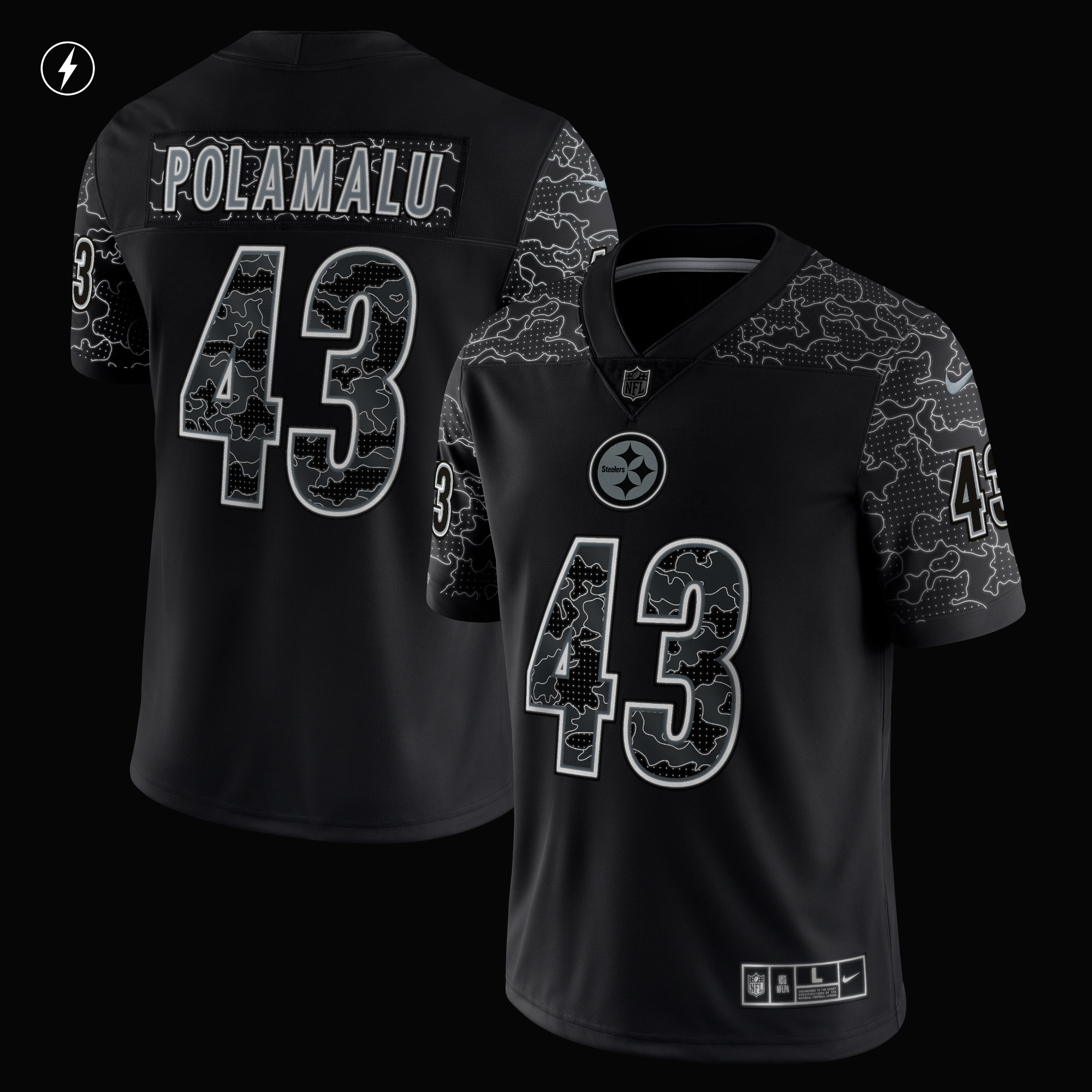 Troy Polamalu Pittsburgh Steelers Nike Retired Player RFLCTV Limited Jersey - Black - PersonalJerseys