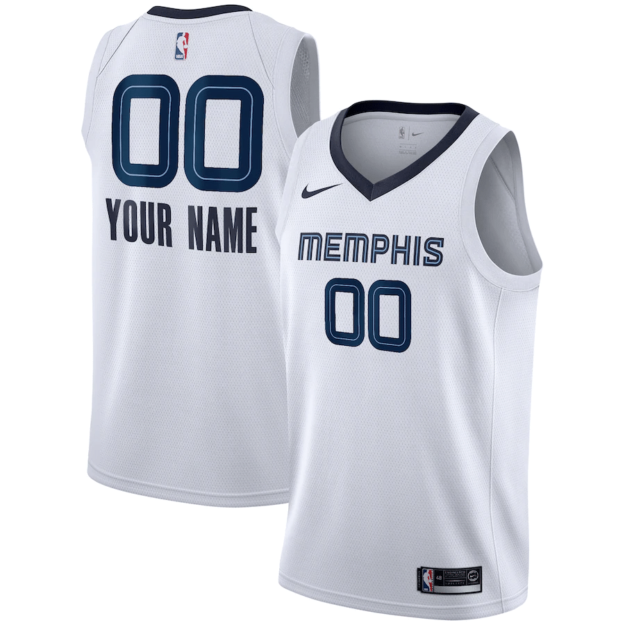 Memphis Grizzlies 202021 Swingman Custom Jersey ??? Association Edition - White - Friend Lounge Store - Shop for All Things Jerseys Sports - PersonalJerseys