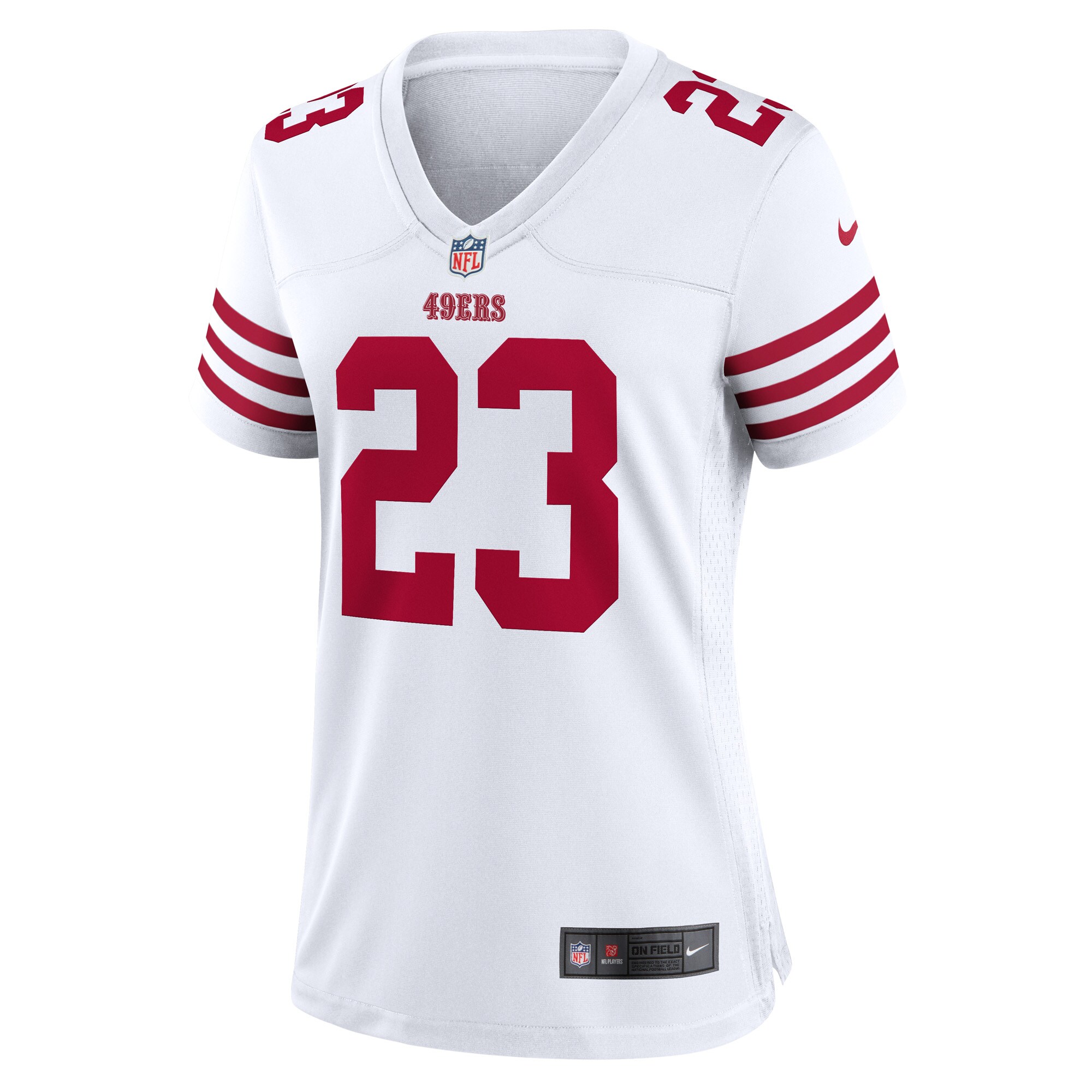 San Francisco 49ers Christian McCaffrey White Game Player Jersey for Youth Women Men - Friend Lounge Store - Shop for All Things Jerseys Sports - PersonalJerseys