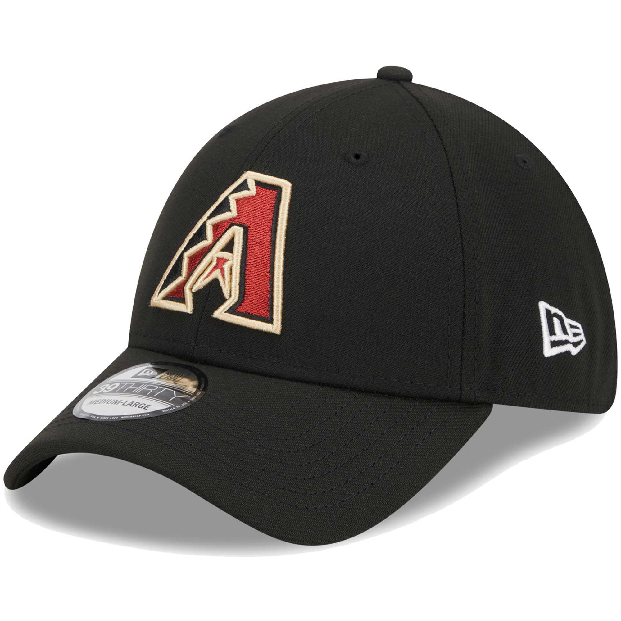 Arizona Diamondbacks New Era Logo 39THIRTY Flex Hat - Black - PersonalJerseys