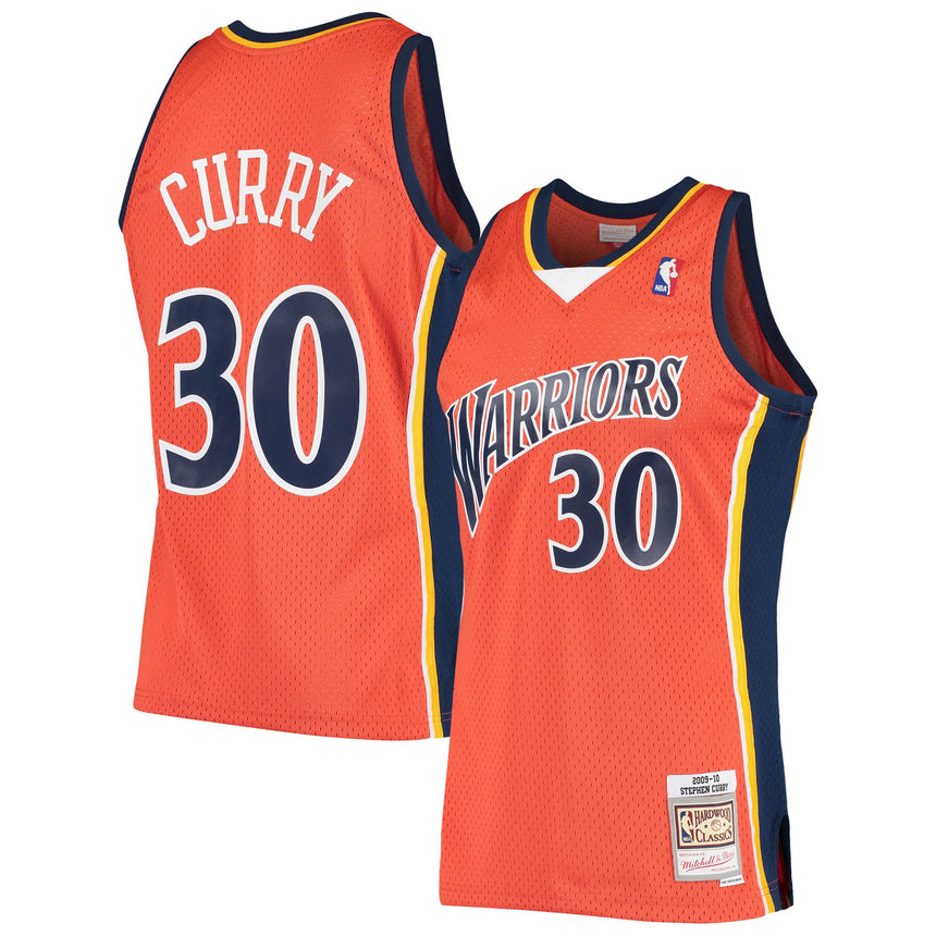 Men's Mitchell & Ness Stephen Curry Orange Golden State Warriors 2009-2010 Hardwood Classics Swingman Jersey - Sports Wear Jersey - PersonalJerseys