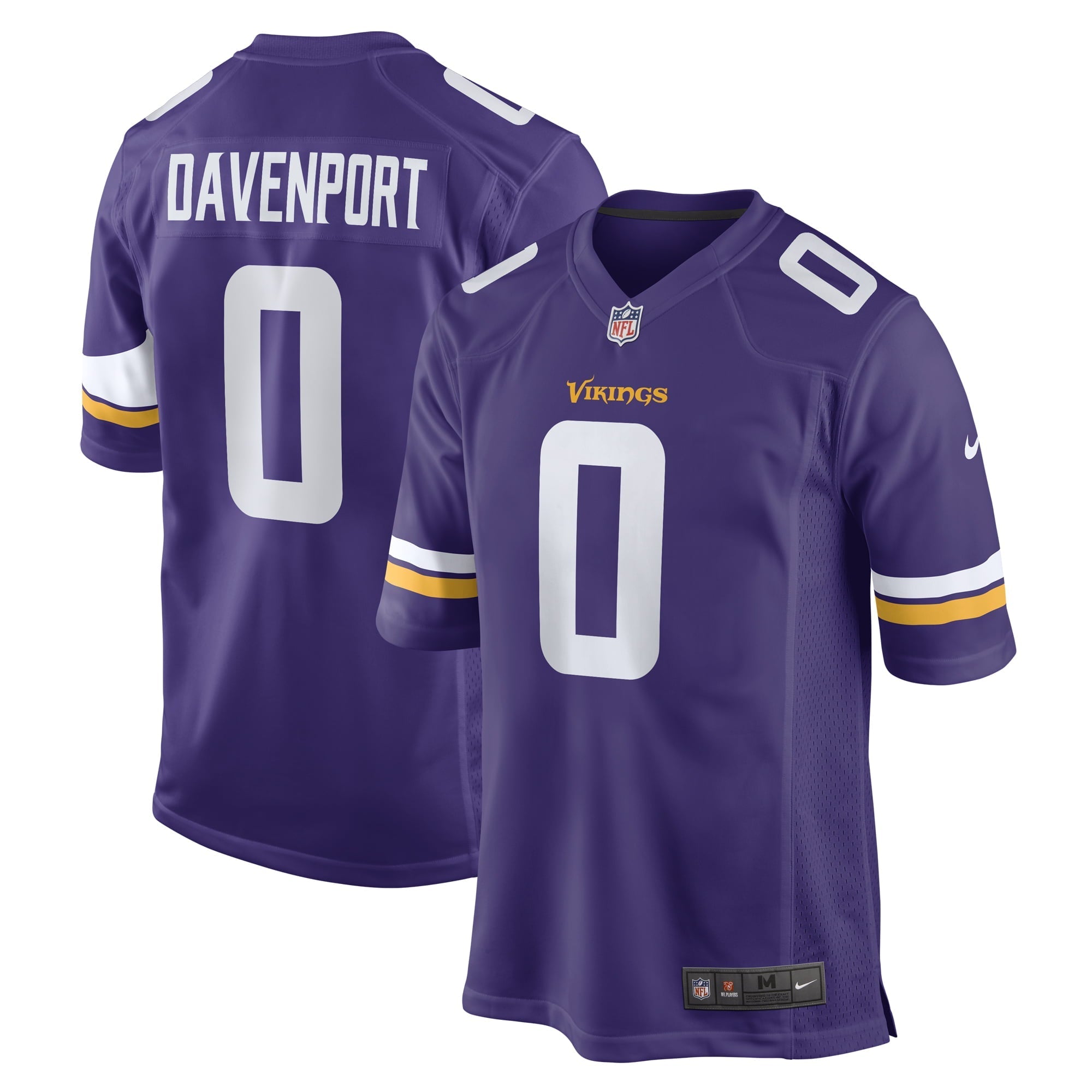 Men's Nike Marcus Davenport Purple Minnesota Vikings Team Game Jersey - PersonalJerseys