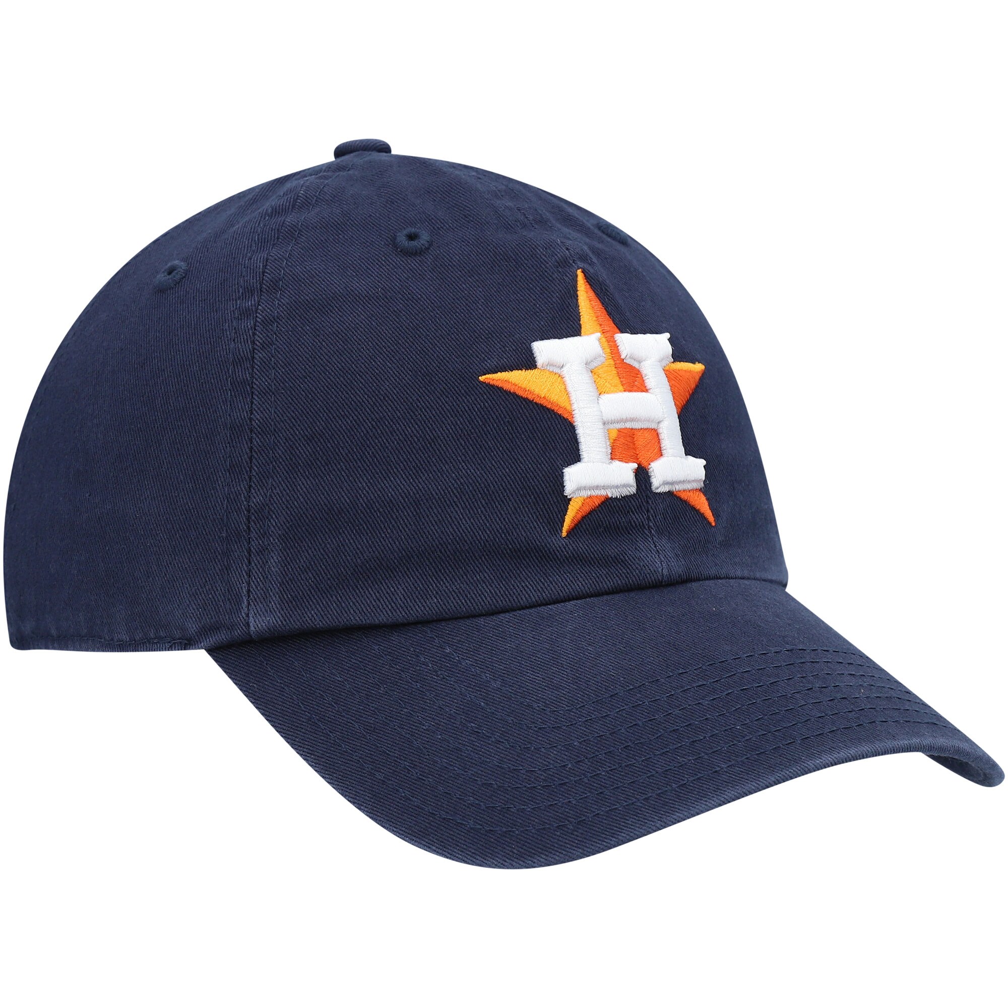 Houston Astros '47 Youth Team Logo Clean Up Adjustable Hat - Navy - PersonalJerseys