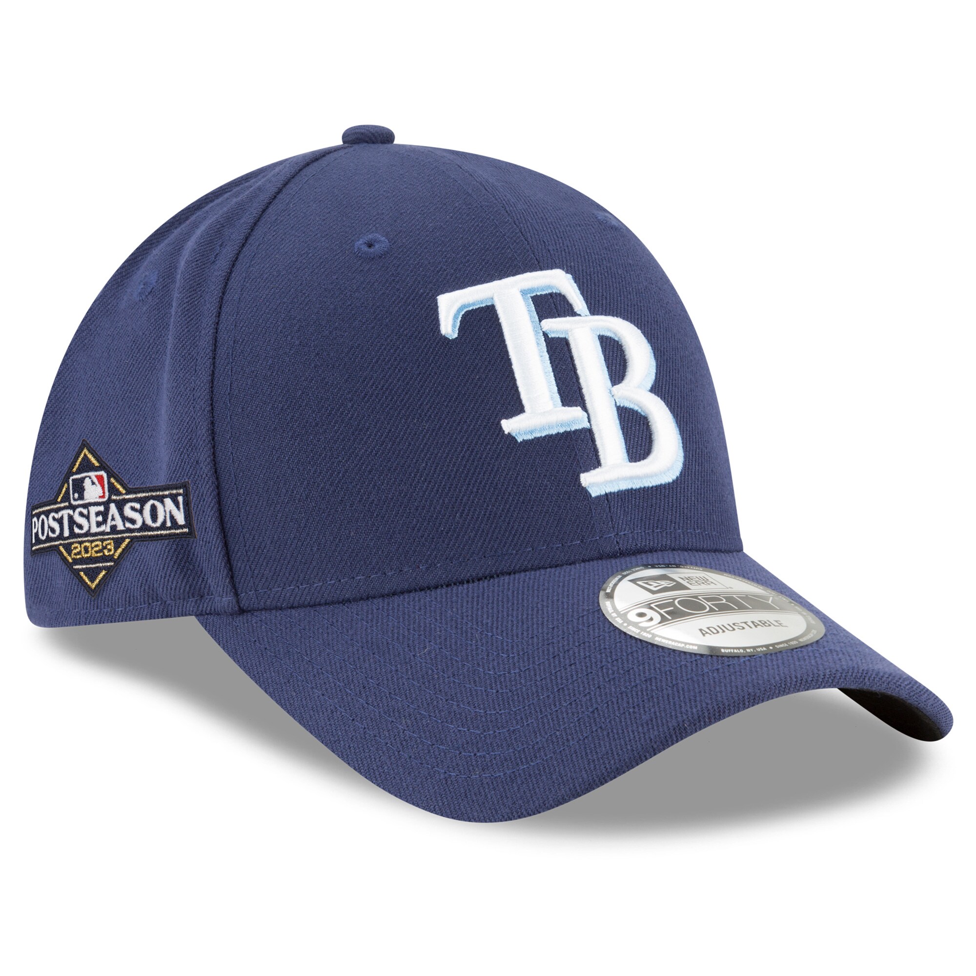 Tampa Bay Rays New Era 2023 Postseason 9FORTY Trucker Adjustable Hat - Navy - PersonalJerseys