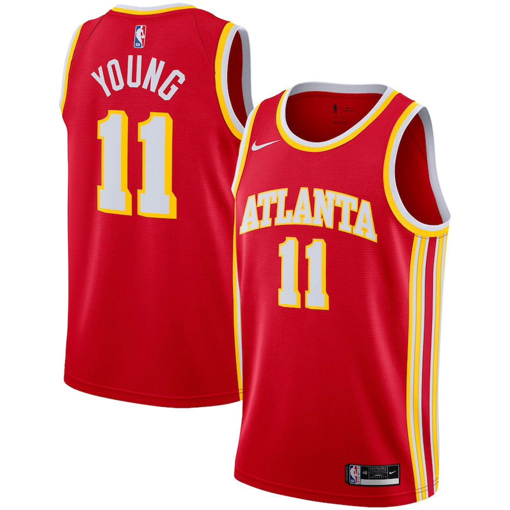 Men's Atlanta Hawks Trae Young  Jersey Icon Edition - Red - PersonalJerseys