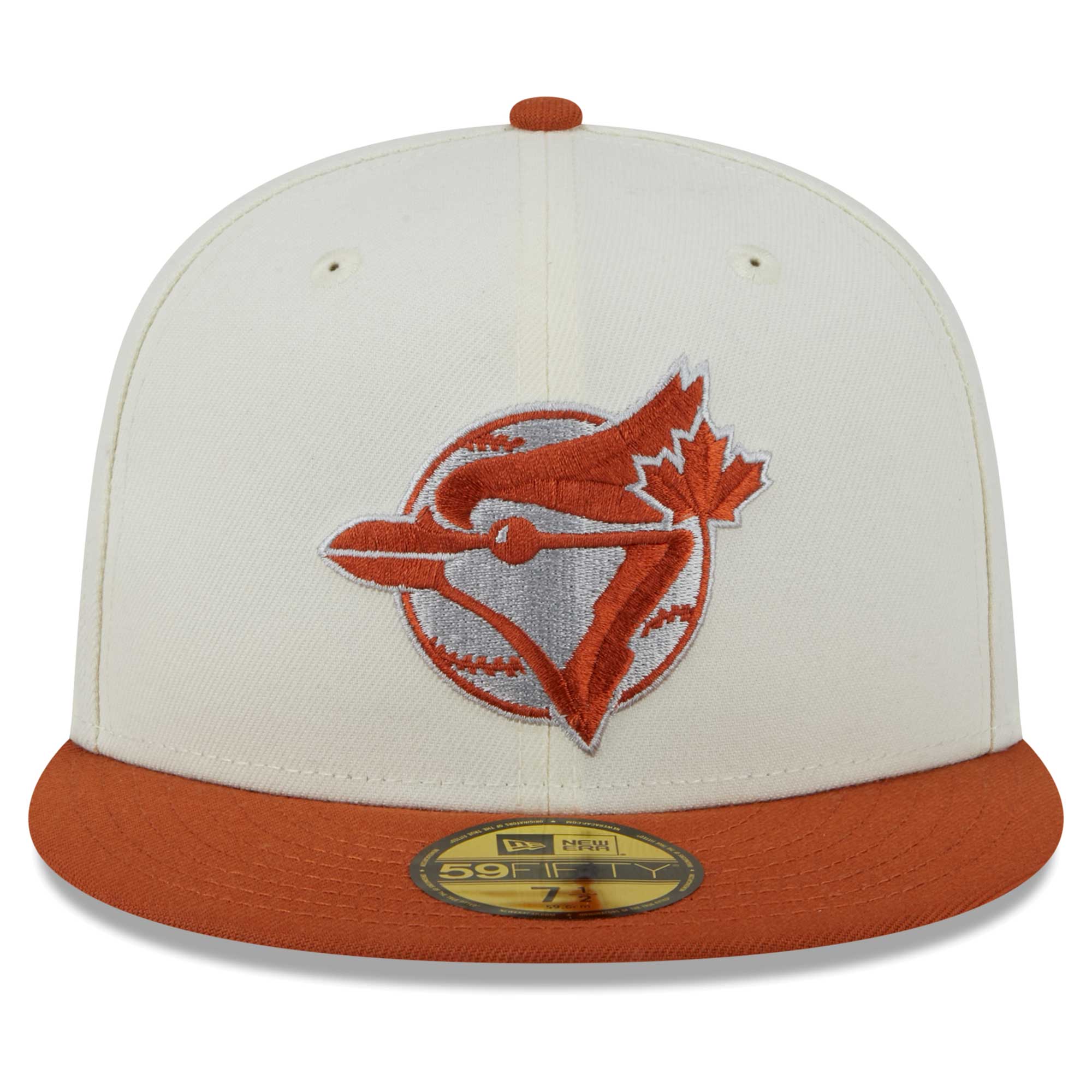 Toronto Blue Jays New Era 59FIFTY Fitted Hat - Cream/Orange - PersonalJerseys