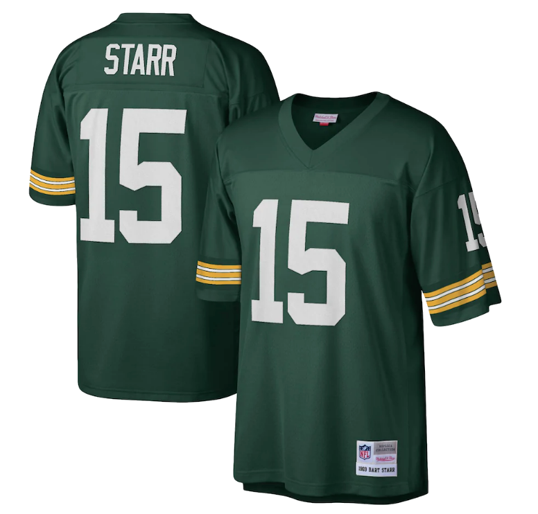 Men's Green Bay Packers Bart Starr Mitchell & Ness Green Legacy Replica Jersey - PersonalJerseys
