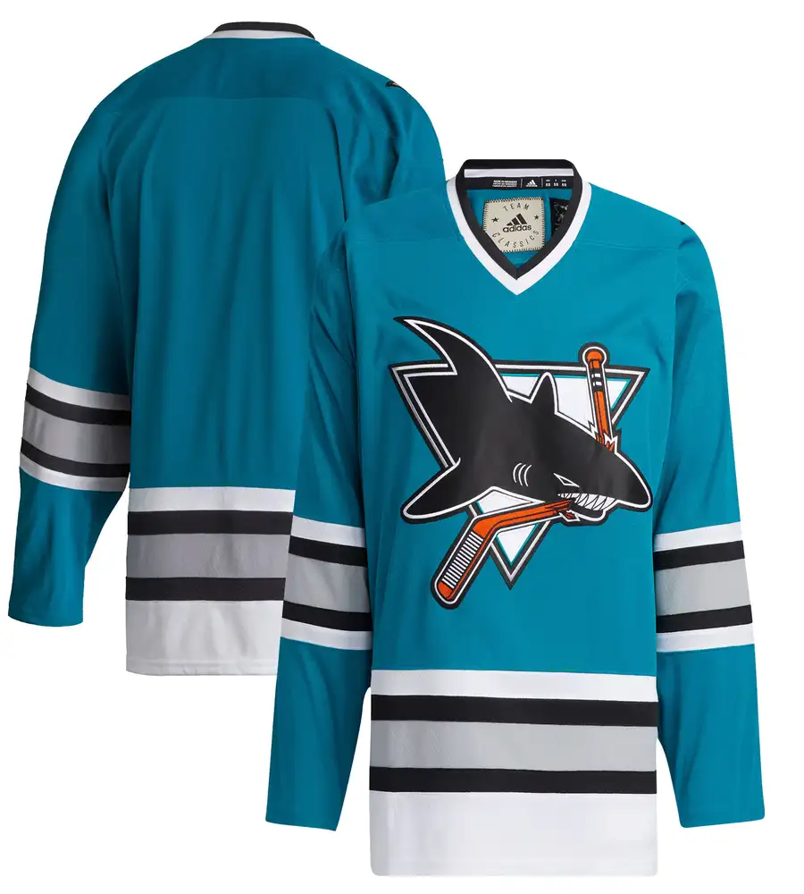 San Jose Sharks Team Classics Authentic Blank Jersey - Teal - Friend Lounge Store - Shop for All Things Jerseys Sports - PersonalJerseys