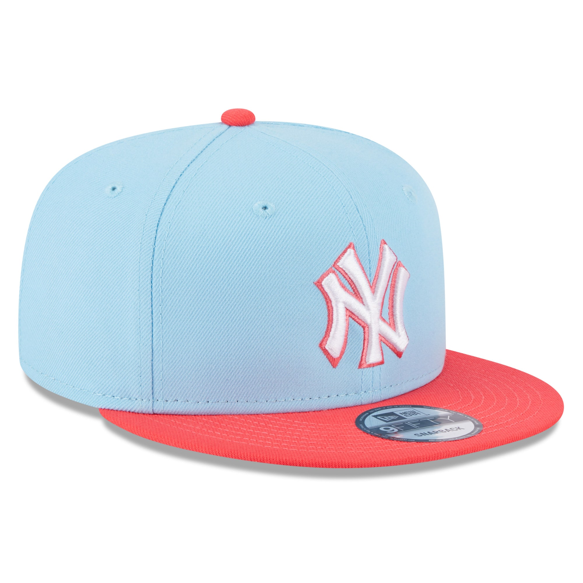 New York Yankees New Era Spring Basic Two-Tone 9FIFTY Snapback Hat - Light Blue/Red - PersonalJerseys