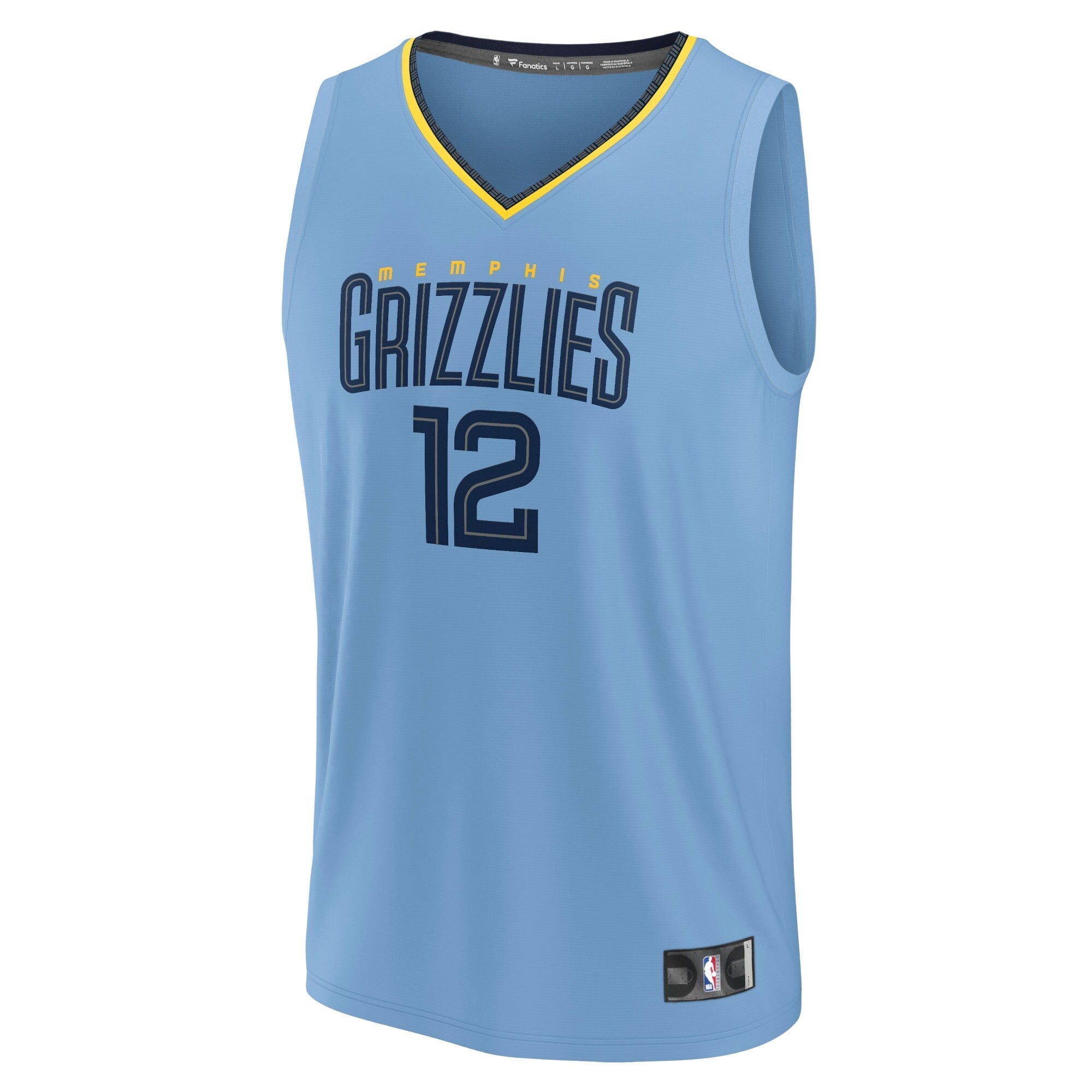 Men's Fanatics Branded Ja Morant Light Blue Memphis Grizzlies Fast Break Replica Player Jersey - Statement Edition - PersonalJerseys