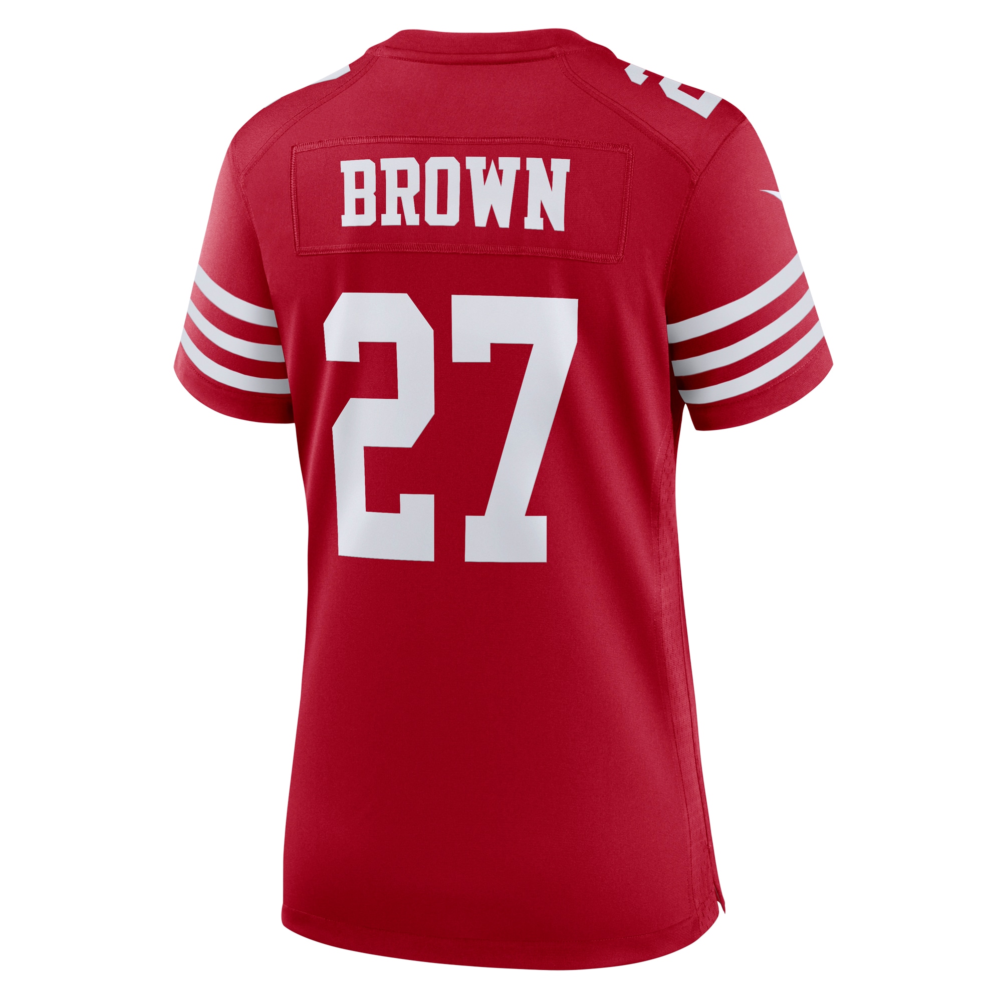 San Francisco 49ers Ji'Ayir Brown Scarlet Team Game Jersey for Youth Women Men - Friend Lounge Store - Shop for All Things Jerseys Sports - PersonalJerseys