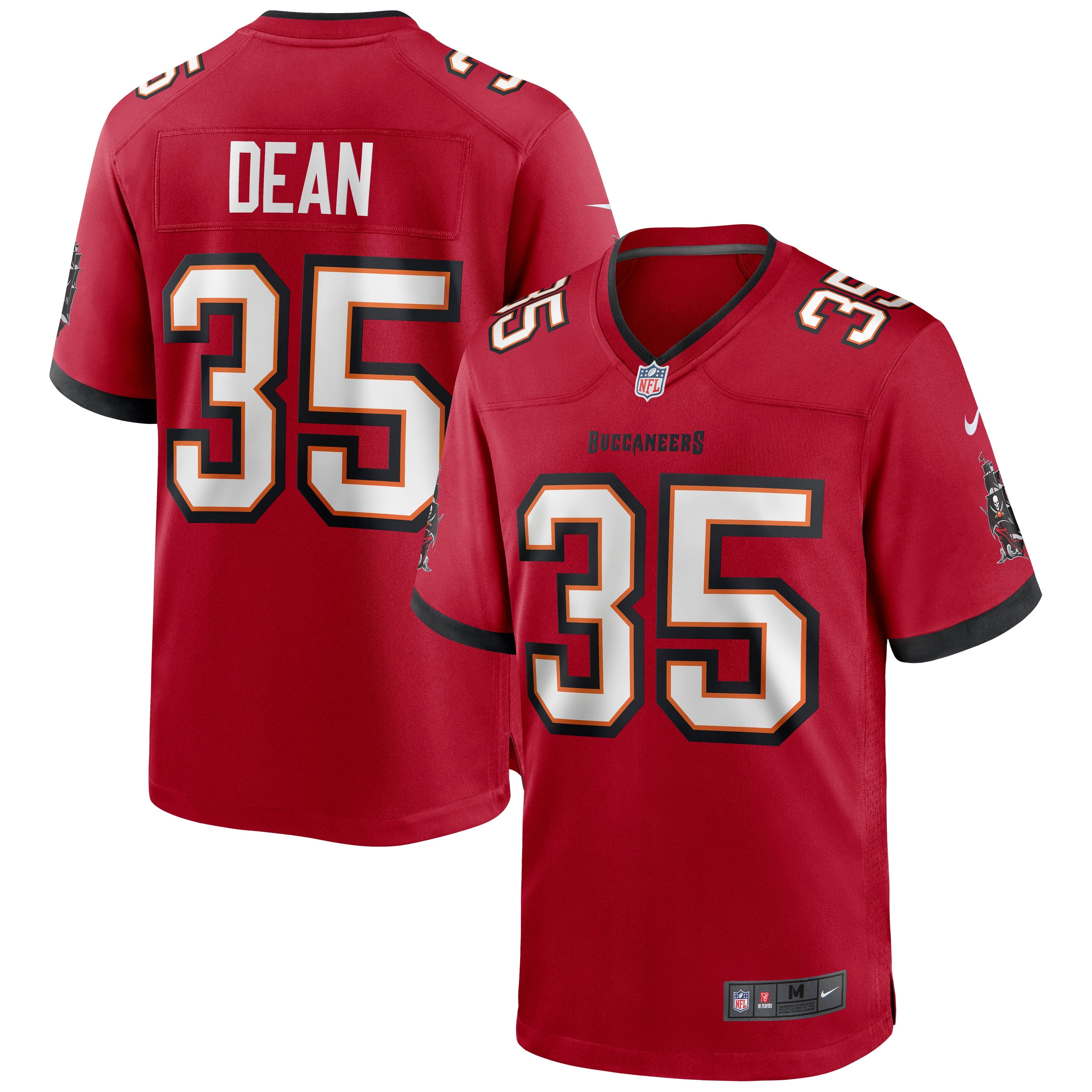 Men's Nike Jamel Dean Red Tampa Bay Buccaneers Game Jersey - PersonalJerseys