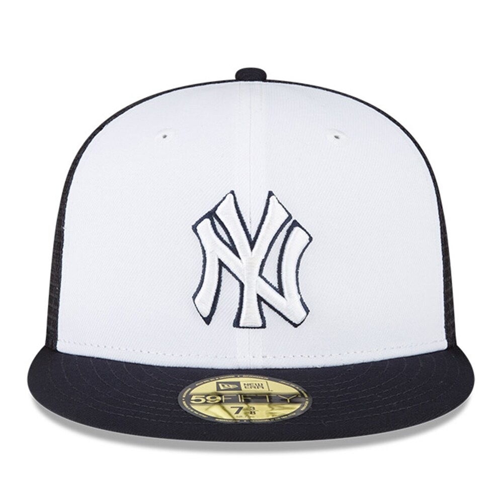 New York Yankees New Era 2023 On-Field Batting Practice 59FIFTY Fitted Hat - White/Navy - PersonalJerseys