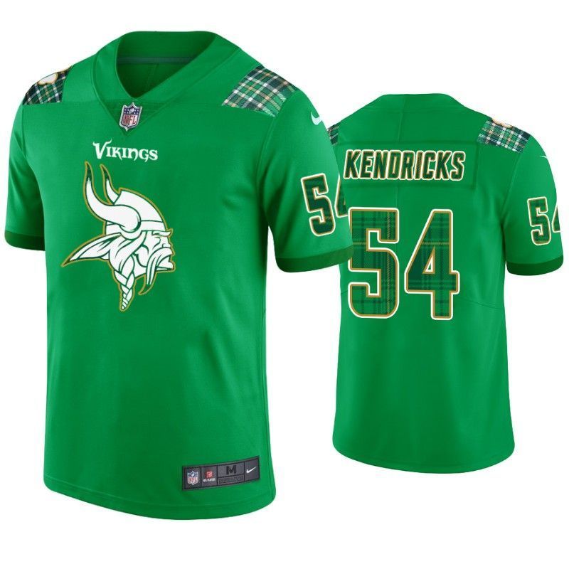 Minnesota Vikings #54 Eric Kendricks Jersey St. Patrick's Day Kelly Green Lucky - Men - Friend Lounge Store - Shop for All Things Jerseys Sports - PersonalJerseys