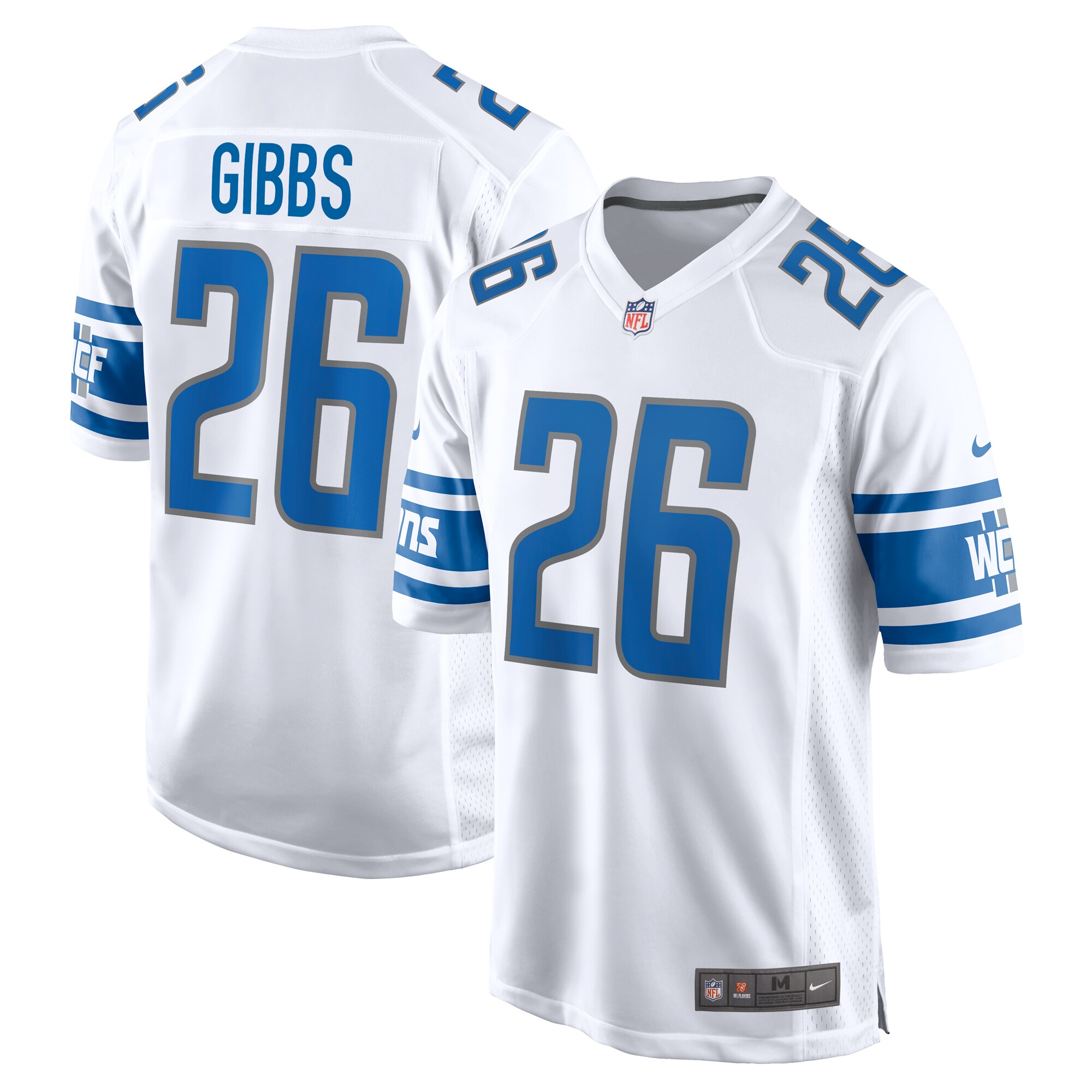 Jahmyr Gibbs Detroit Lions Nike Game Jersey - White - PersonalJerseys