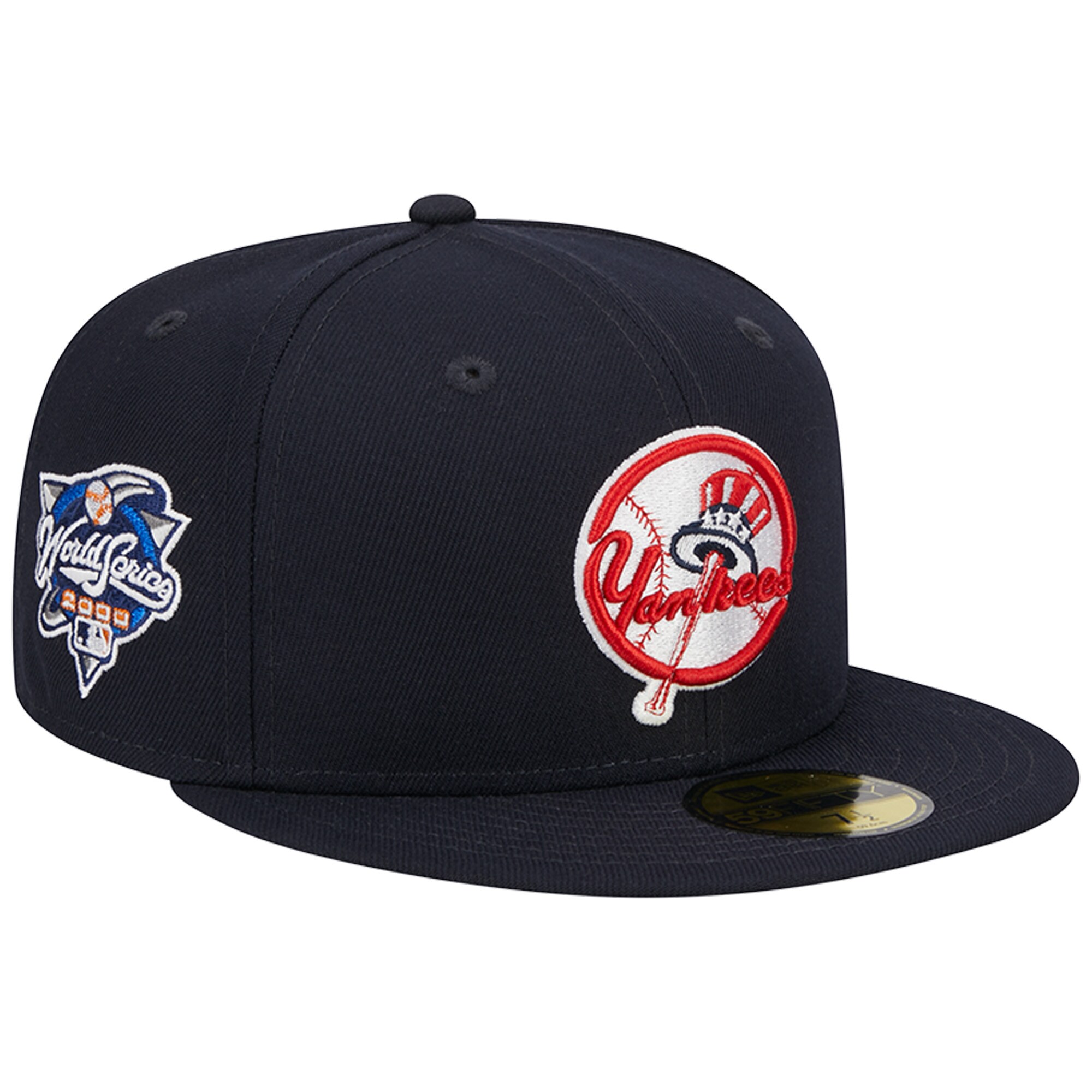 New York Yankees New Era Primary Logo 2000 World Series Team Color 59FIFTY Fitted Hat - Navy - PersonalJerseys