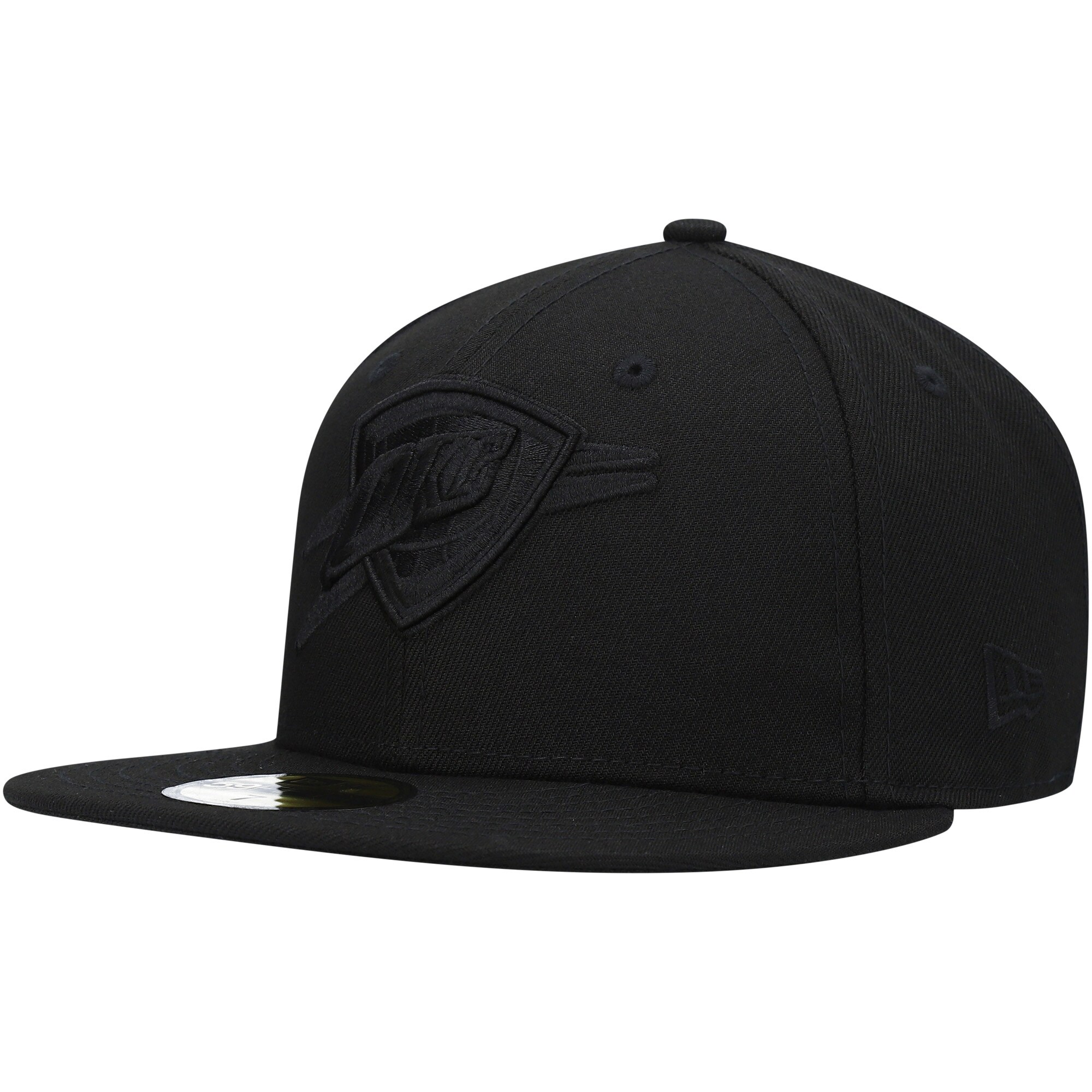 Oklahoma City Thunder New Era Black On Black 59FIFTY Fitted Hat - PersonalJerseys