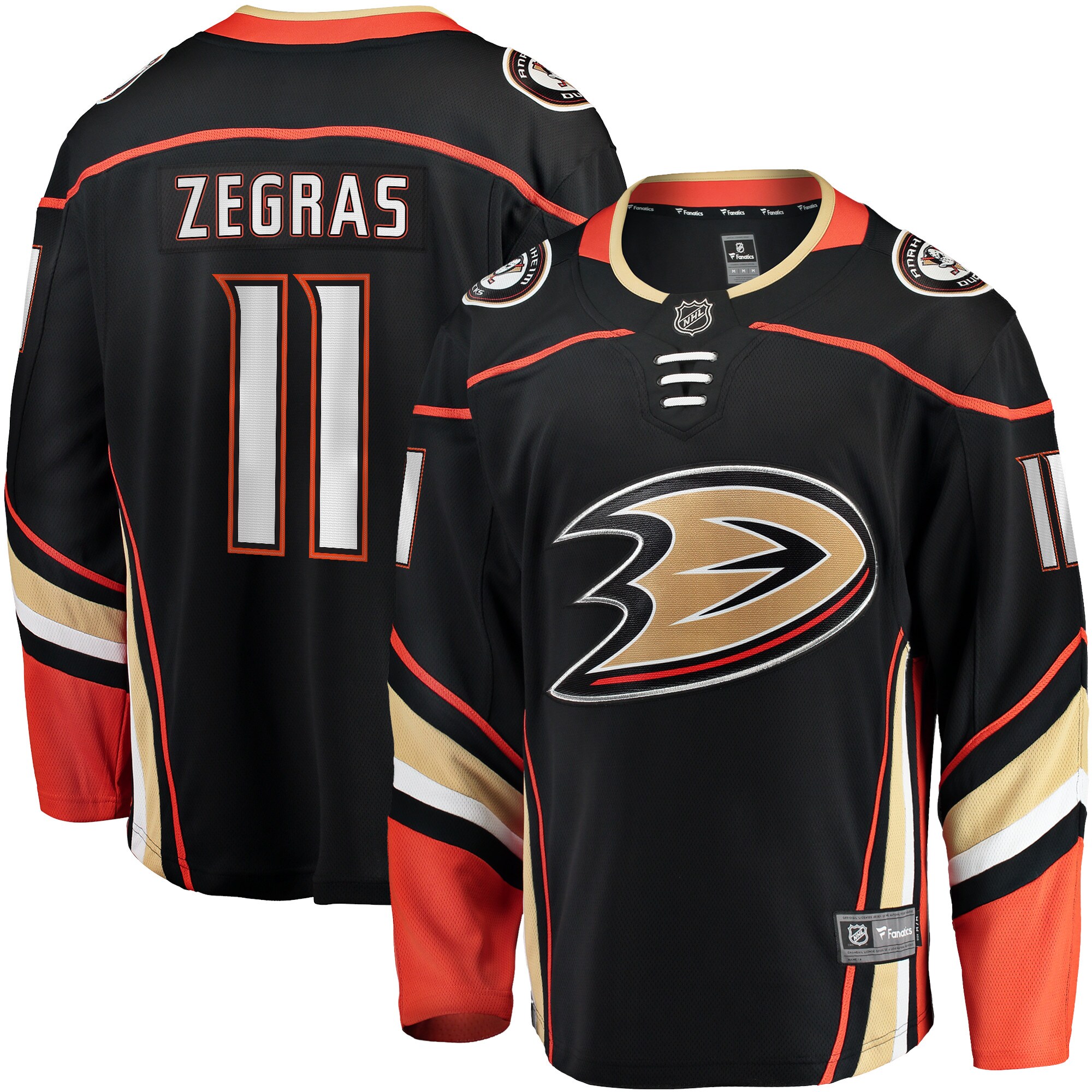 Trevor Zegras Anaheim Ducks Fanatics Branded Home Breakaway Player Jersey - Black - PersonalJerseys