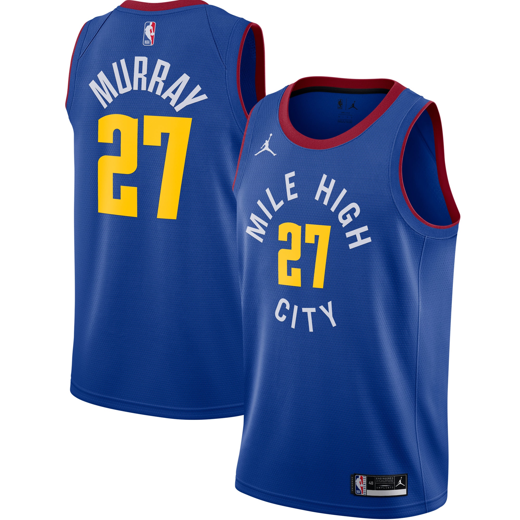 Jamal Murray Denver Nuggets Jordans Brand 2020/21 Swingman Jersey - Statement Edition - Blue - PersonalJerseys