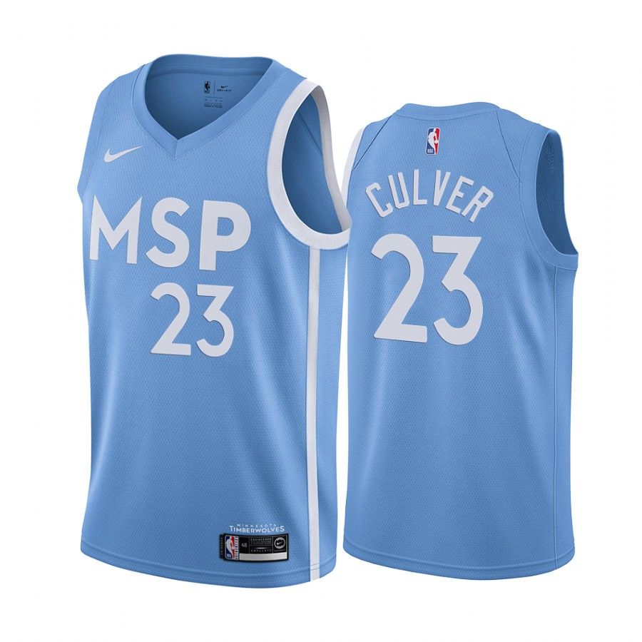 Jarrett Culver Minnesota Timberwolves 2019-20 City Edition Blue Jersey - Friend Lounge Store - Shop for All Things Jerseys Sports - PersonalJerseys