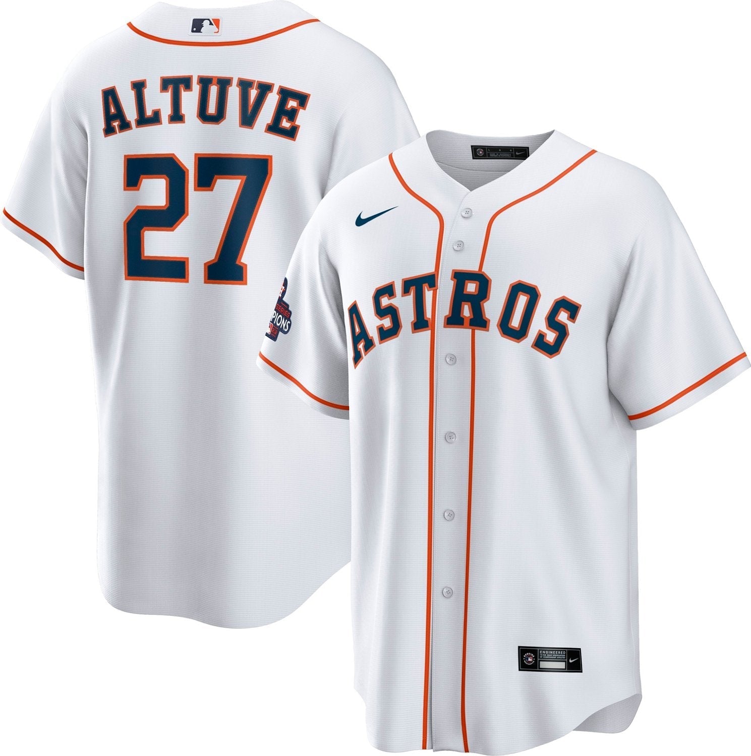 Nike Men's Houston Astros Jose Altuve 2022 World Series Champs Replica Jersey - PersonalJerseys