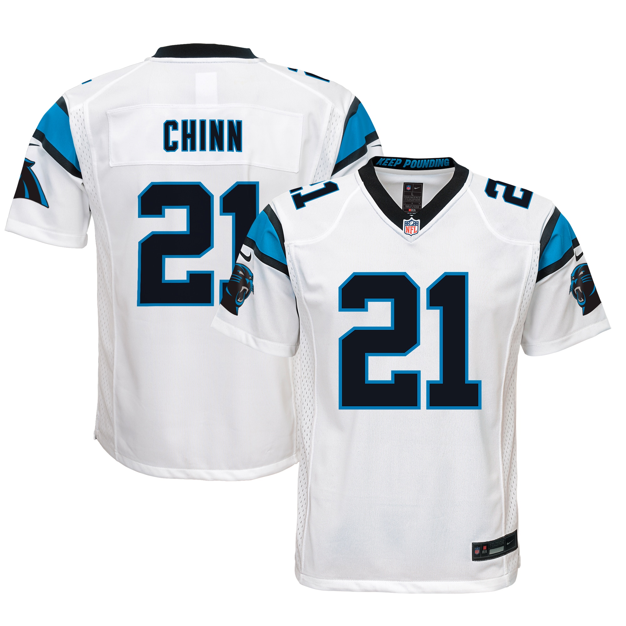 Carolina Panthers Jeremy Chinn White Game Jersey for Youth Women Men - Friend Lounge Store - Shop for All Things Jerseys Sports - PersonalJerseys