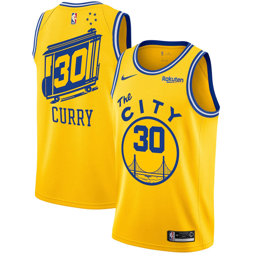 Men's Golden State Warriers Stephen Curry City Edition Gold - PersonalJerseys