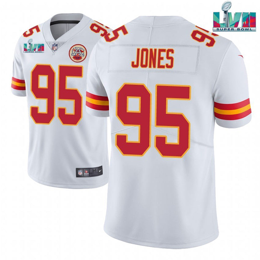 Men's Kansas City Chiefs Chris Jones Super Bowl 57 Game Vapor Jersey White - PersonalJerseys