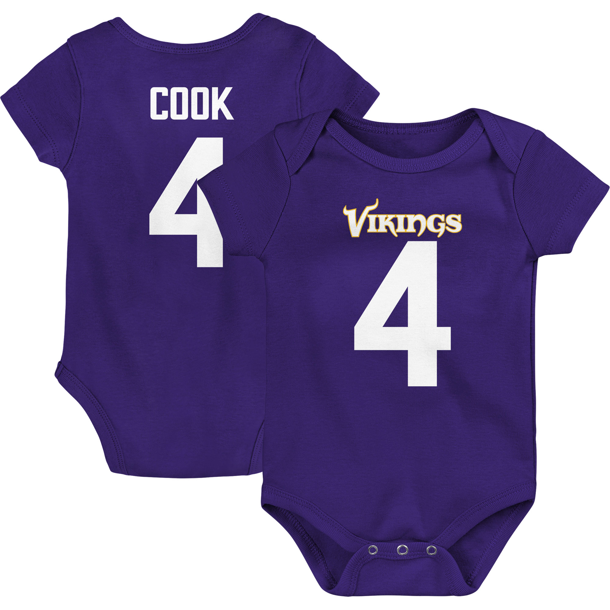 Dalvin Cook Minnesota Vikings Newborn & Infant Team Player Bodysuit - Purple - PersonalJerseys